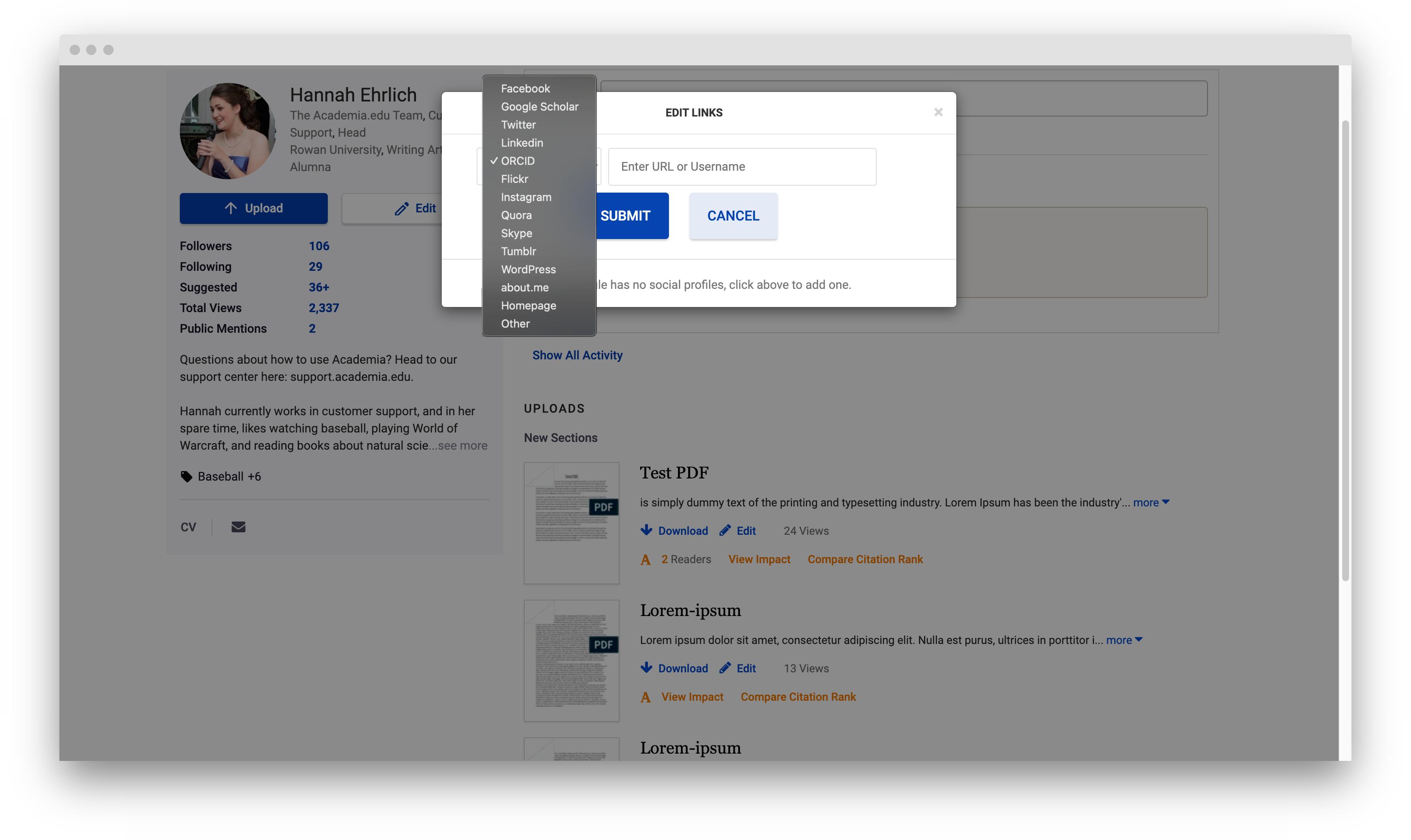 How do I add an ORCID ID? Academia