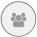 Icon of plain silhouettes gathered together located to the right of other people's pictures